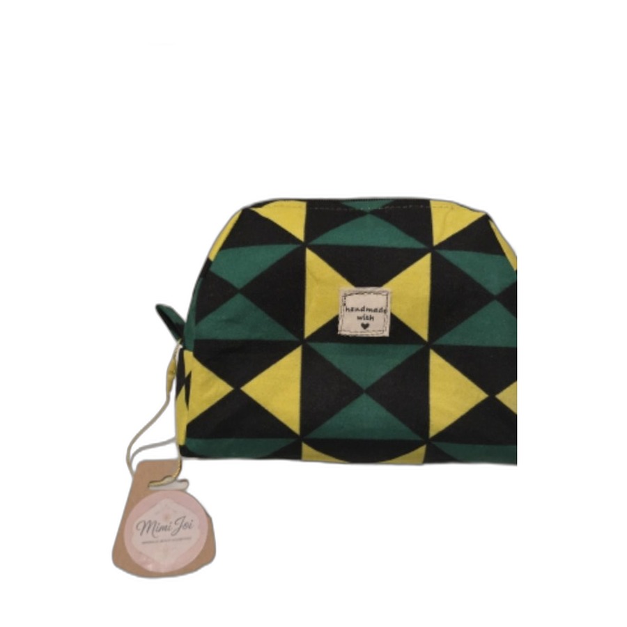 Handmade Jamaican print makeup bag