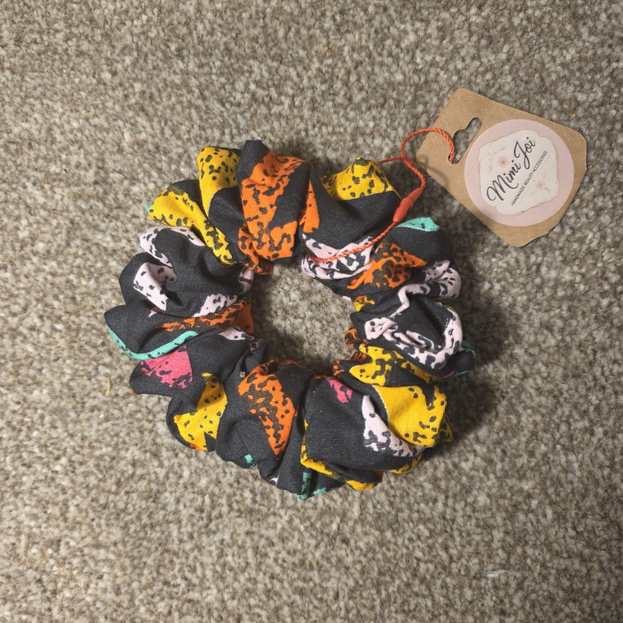 Handmade multicolour African print scrunchie