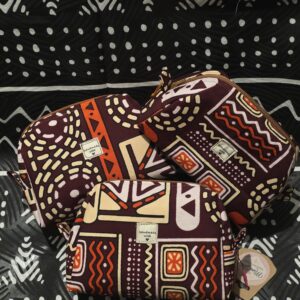 Burgundy & Plum Makeup Bag & Scrunchie Set